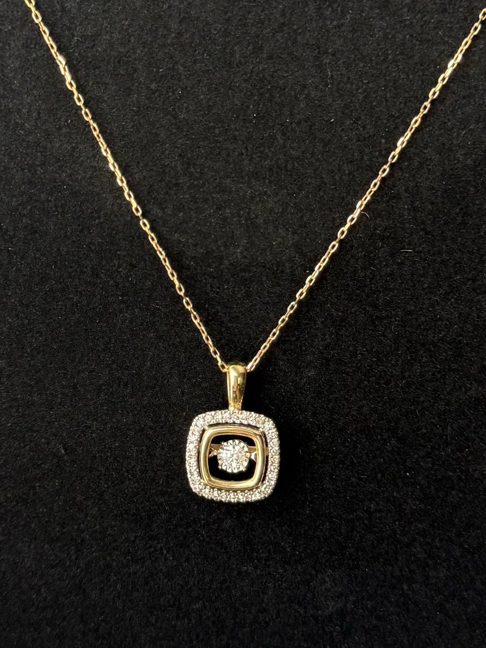 KAY Unstoppable Love Diamond Double Cushion Frame Necklace NEW/UNUSED